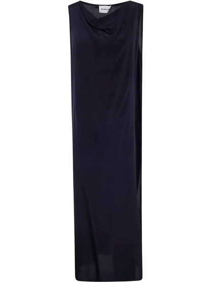 Drape-Neck Shift Dress
