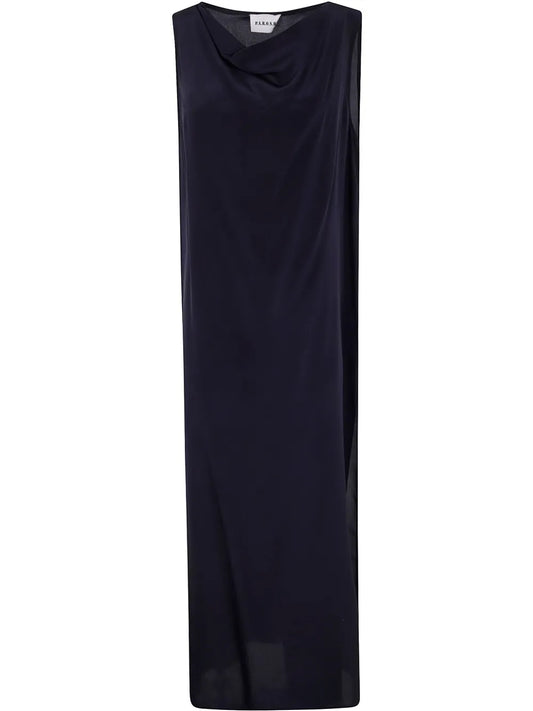 Drape-Neck Shift Dress