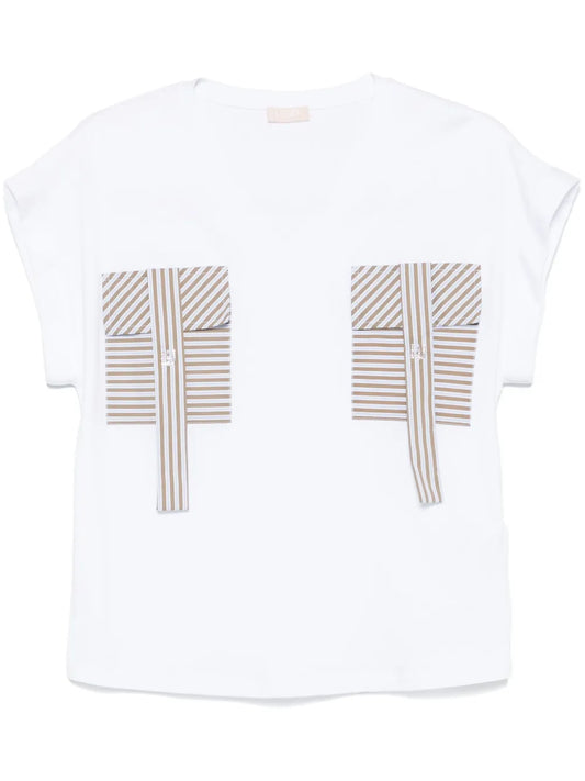 Contrasting-Pockets T-Shirt