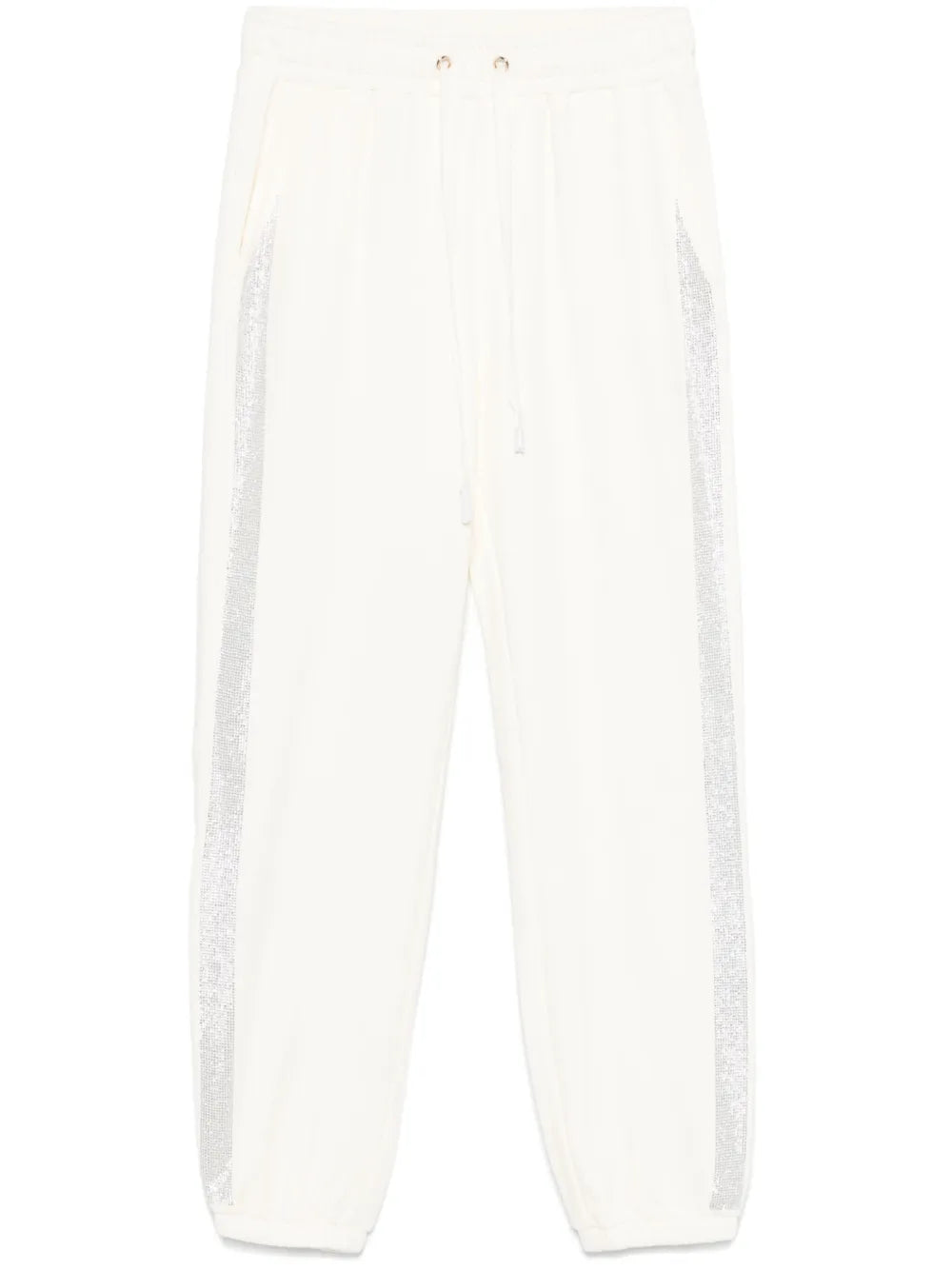 Rhinestone-Trimmed Track Pants