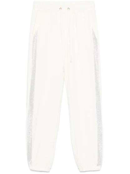 Rhinestone-Trimmed Track Pants