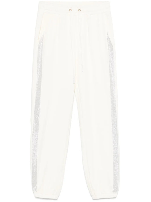 Rhinestone-Trimmed Track Pants