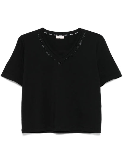 Crystal-Embellished Logo T-Shirt