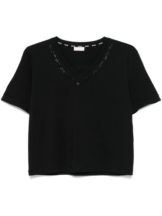 Crystal-Embellished Logo T-Shirt
