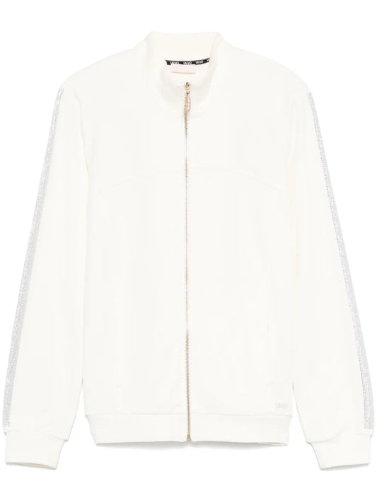 Rhinestone-Trimmed Track Jacket