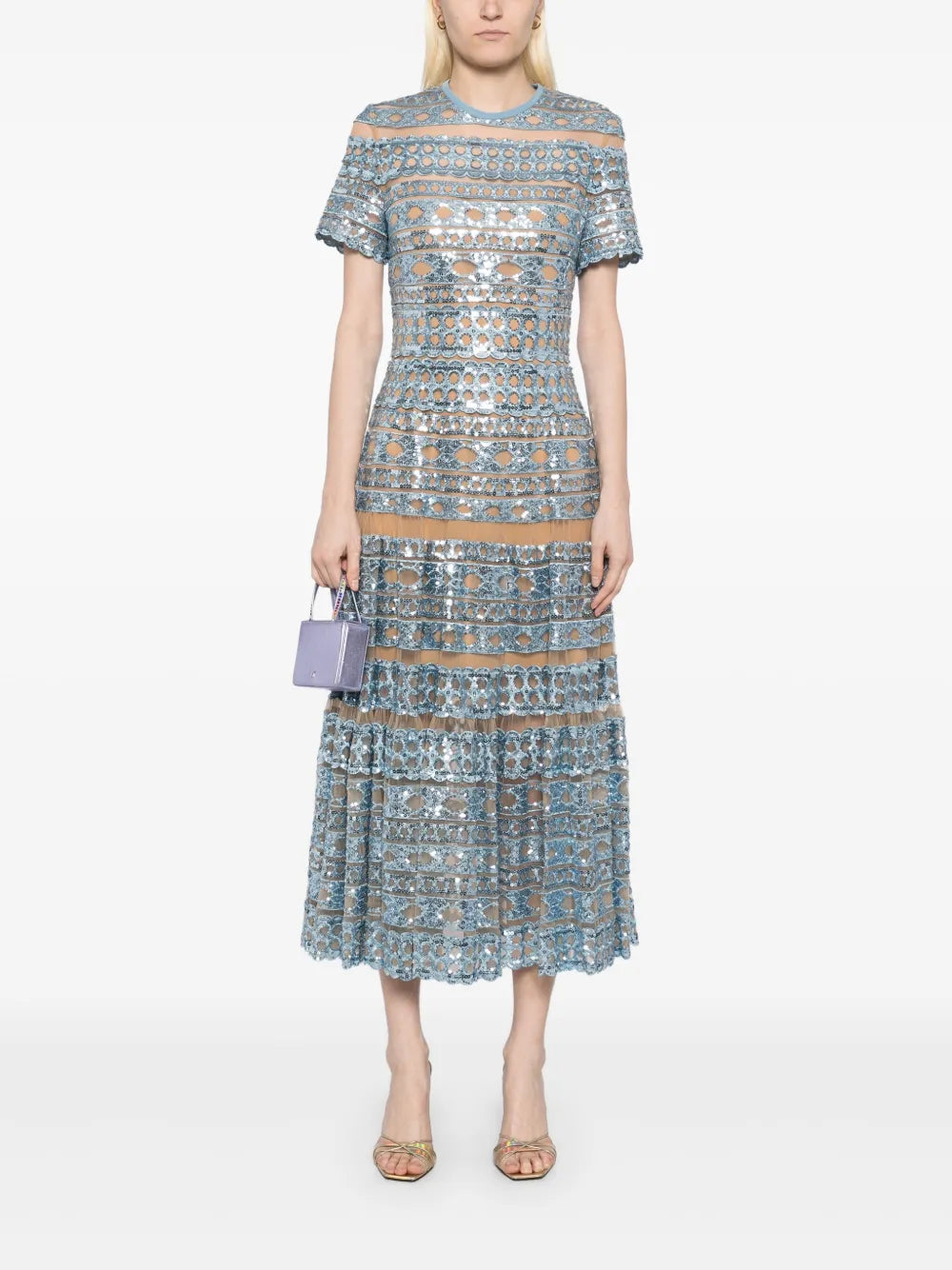 Embroidered Tulle Dress