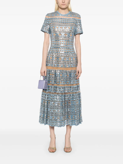 Embroidered Tulle Dress