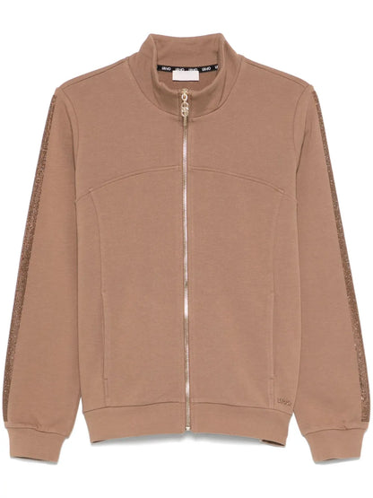 Rhinestone-Trimmed Track Jacket