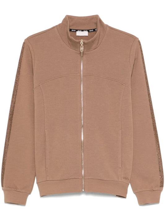 Rhinestone-Trimmed Track Jacket