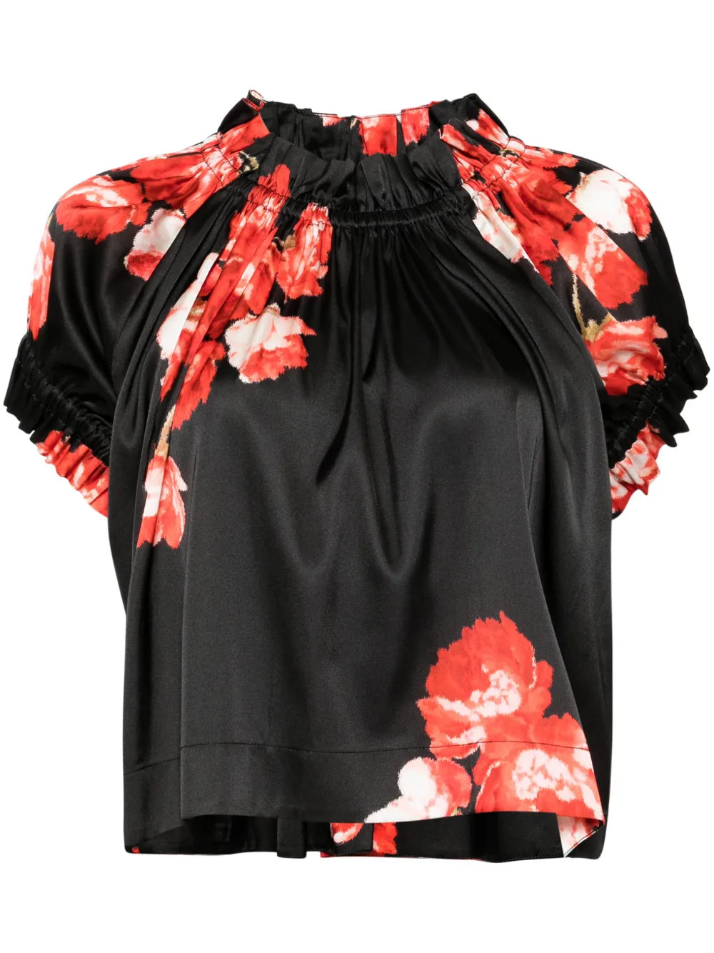 Elasticated Gathered Ruffle Tulip Top