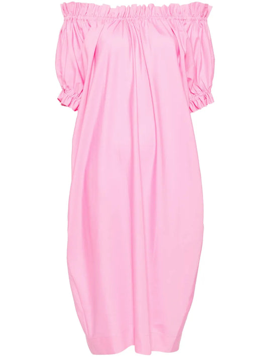 Elasticated Gathered Ruffle Tulip Dress