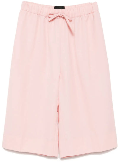 Wide-Leg Elasticated Long Shorts