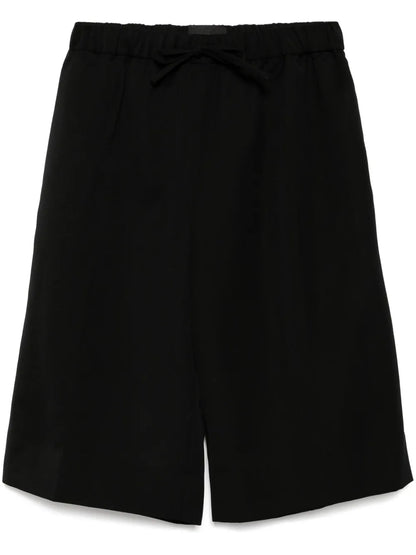 Wide-Leg Elasticated Long Shorts