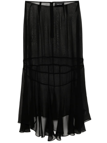 Multi-Seam Midi Skirt