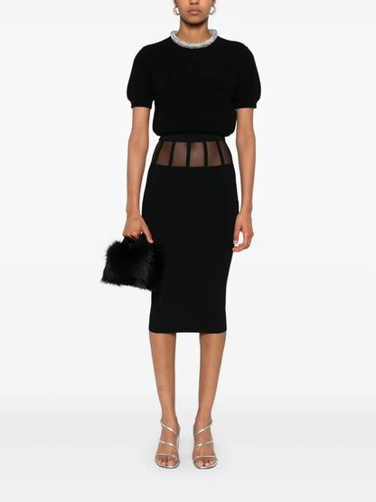 Corset-Cuts Midi Skirt