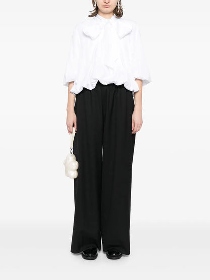 Wide-Leg Elasticated Pants