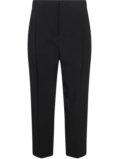 Dart-Detail Crepe Trousers