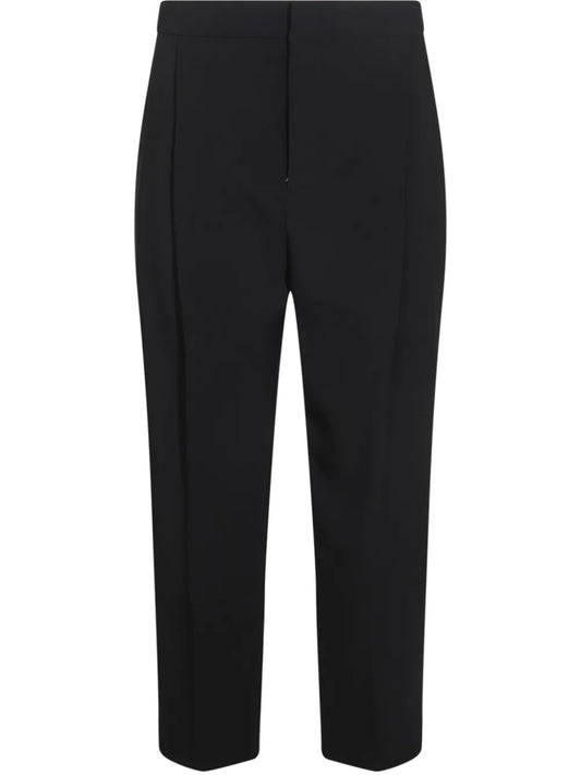 Dart-Detail Crepe Trousers