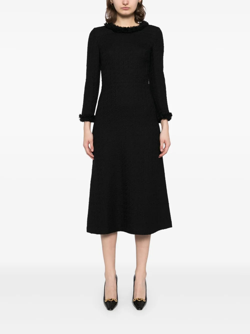 Vermont Fit And Flared Tweed Dress