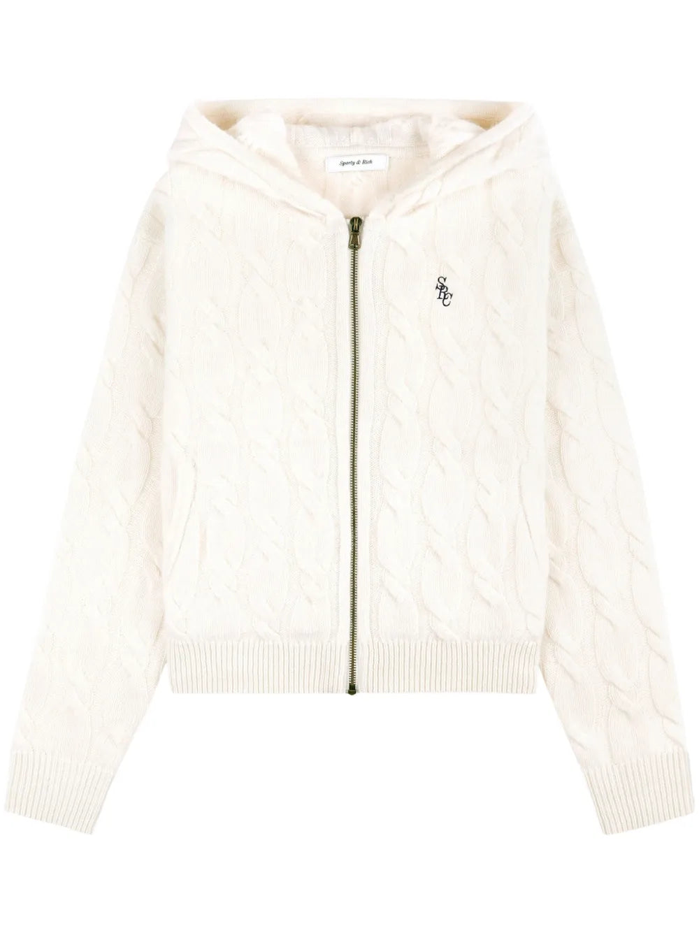 Embroidered-Logo Cardigan