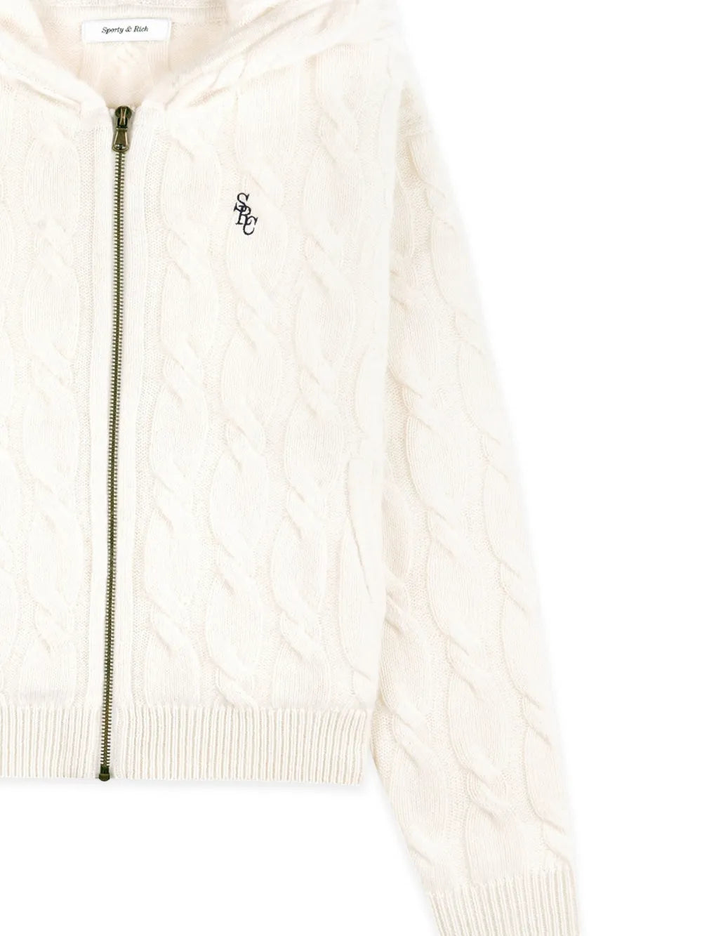 Embroidered-Logo Cardigan