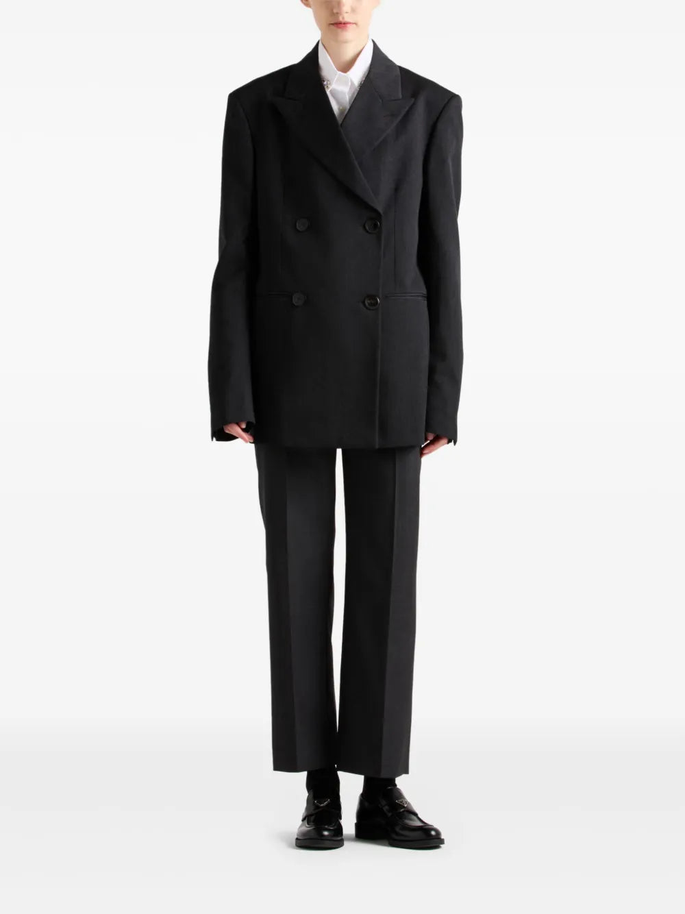 Gabardine-Weave Trousers