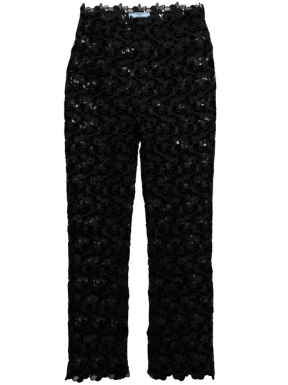 Guipure-Lace Trousers