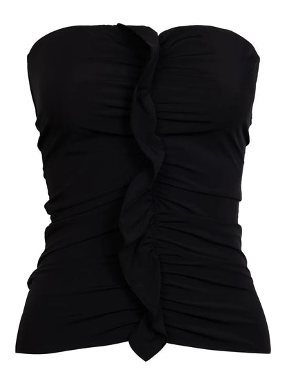 Ruffle-Detailing Top