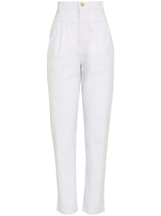 Pleat-Detailing Tapered Trousers