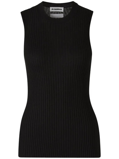 Ribbed Silk Tank Top