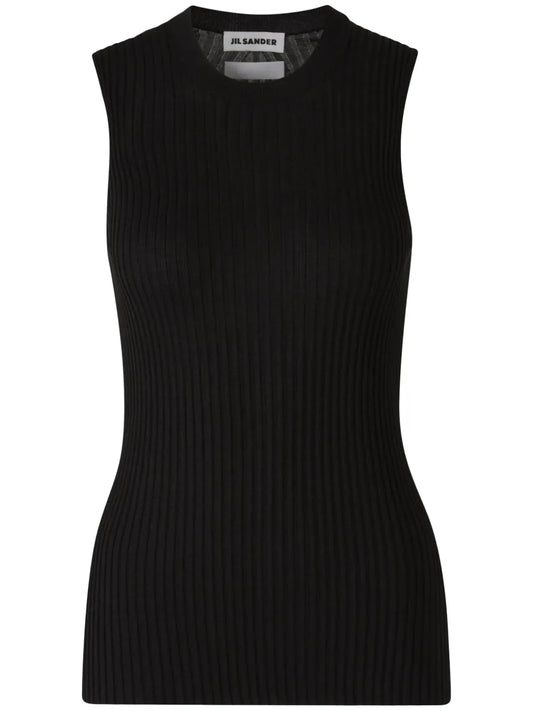 Ribbed Silk Tank Top