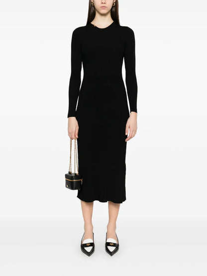 Ribbed-Knit Midi Dress