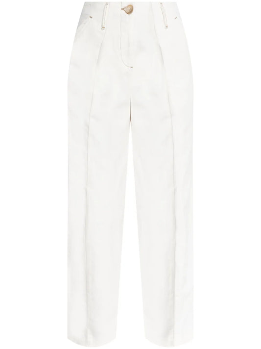 Cotton Wide-Leg Trousers