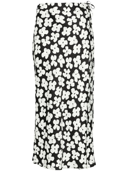 Floral-Print Midi Skirt