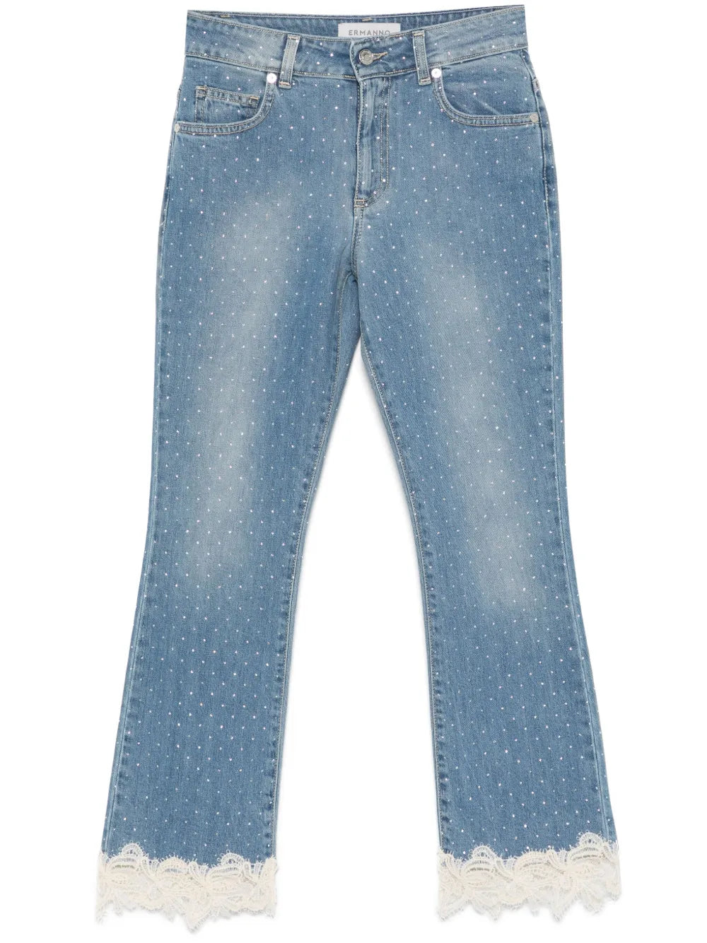 Rhinestone-Embellished Jeans