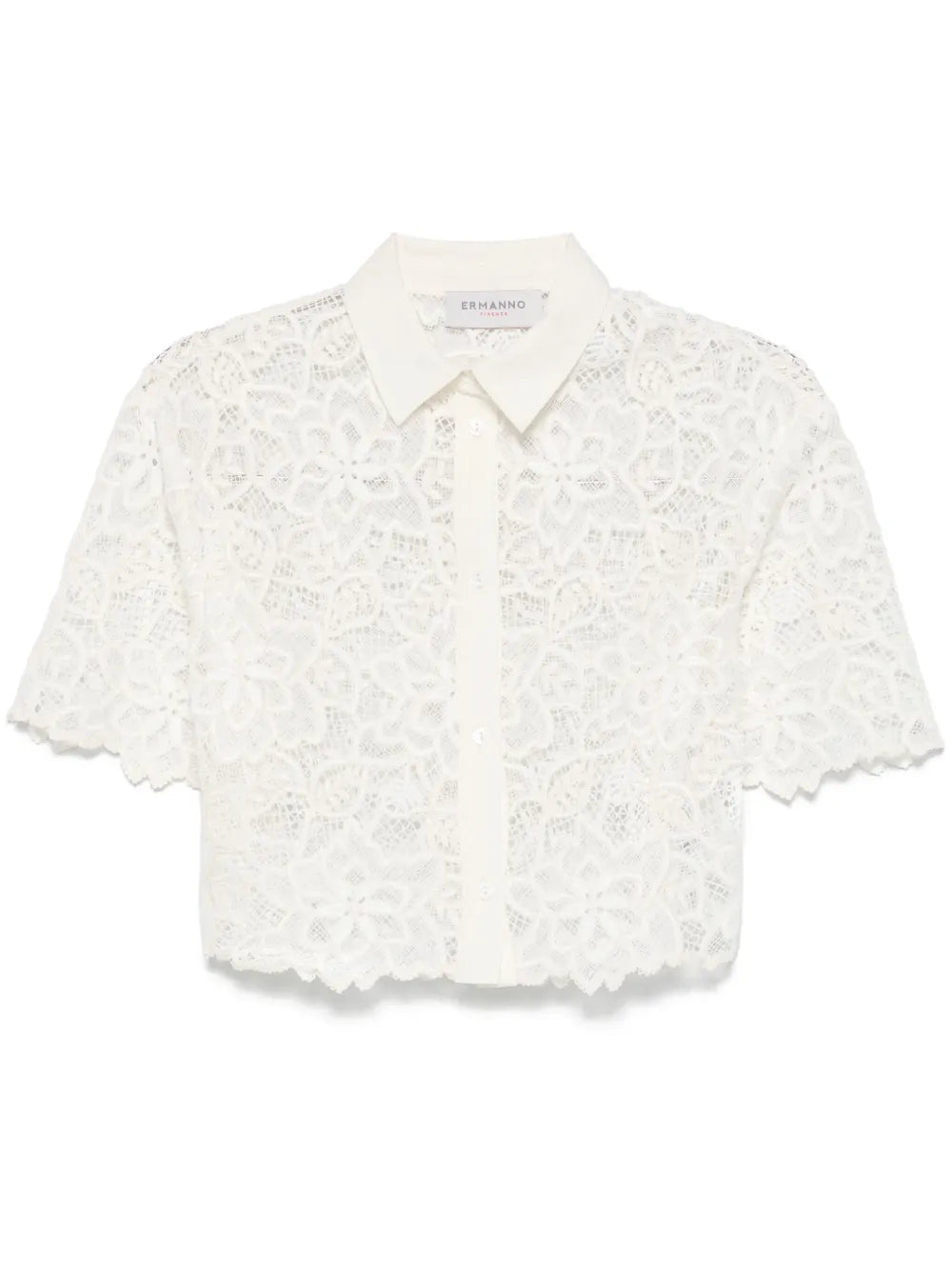 Floral-Embroidered Shirt