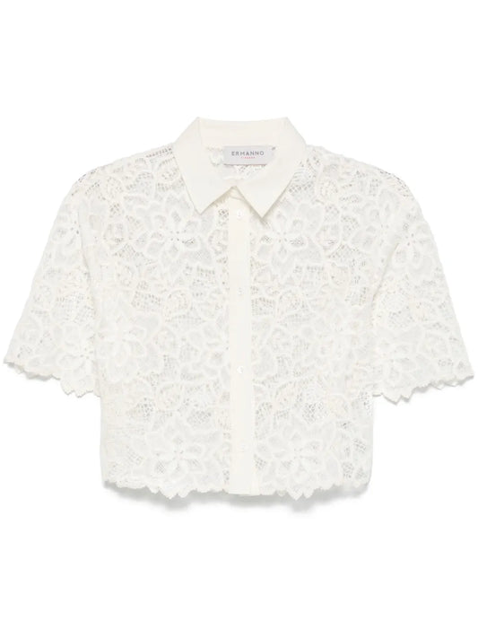 Floral-Embroidered Shirt