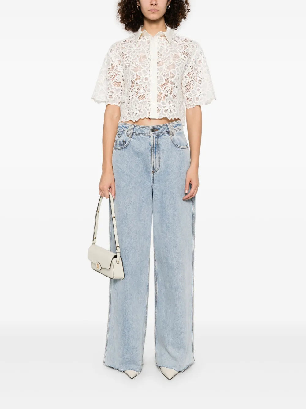Floral-Embroidered Shirt