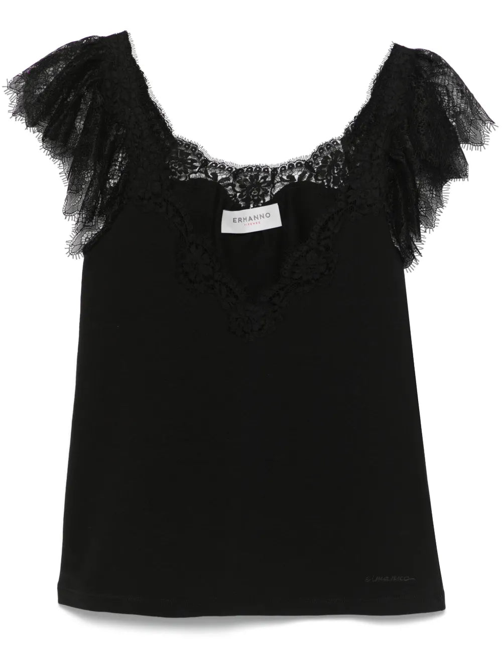 Lace-Trim Tank Top