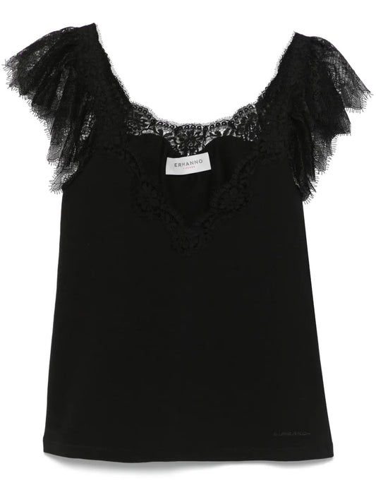 Lace-Trim Tank Top