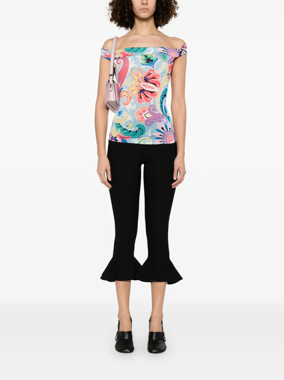Paisley-Print Tank Top