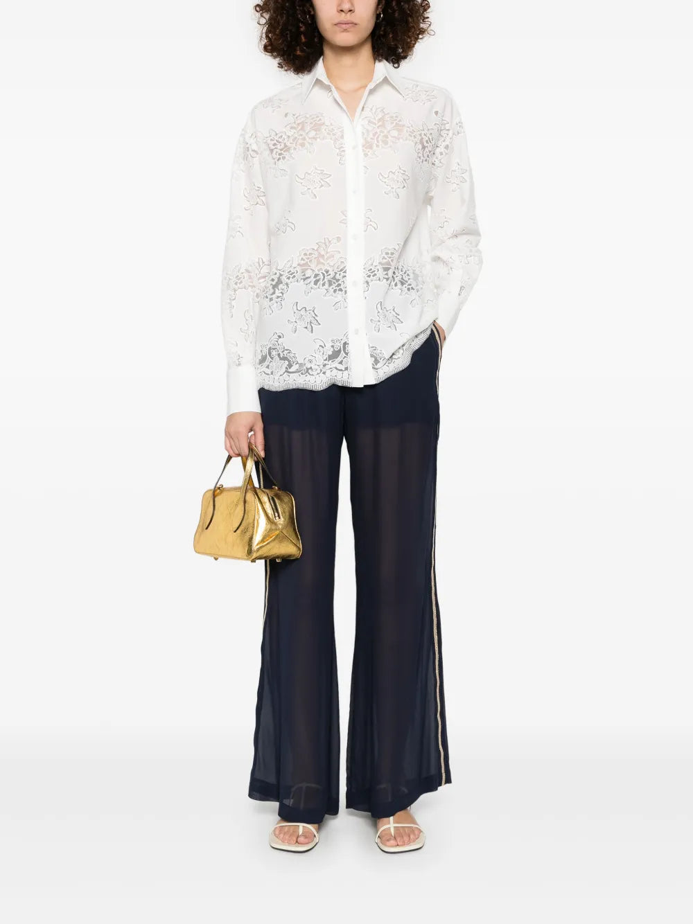Floral-Embroidered Blouse