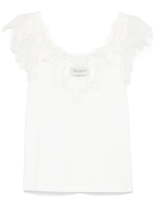 Lace-Trim Tank Top