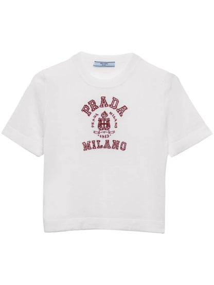 Logo-Intarsia Top