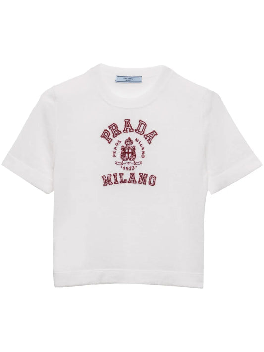 Logo-Intarsia Top