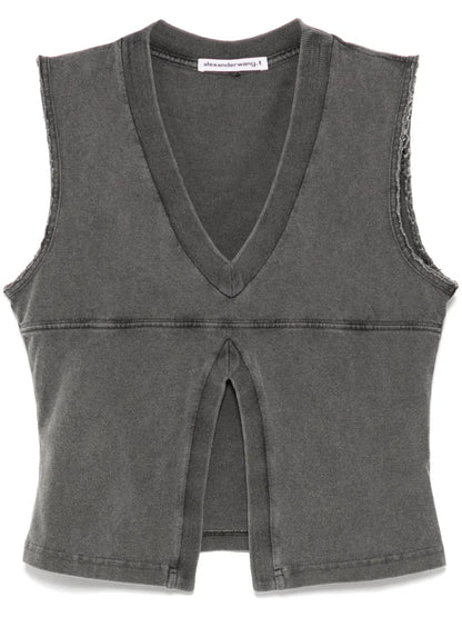 Double V-Neck Tank Top