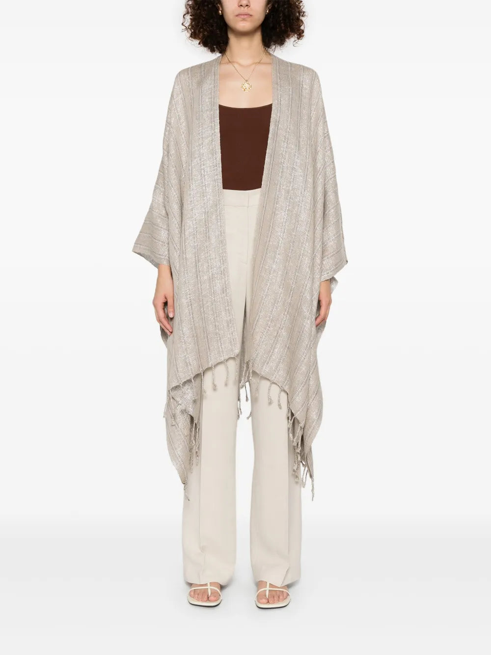 Lamé-Effect Coat