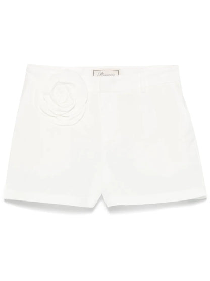 Floral-Appliqué Shorts