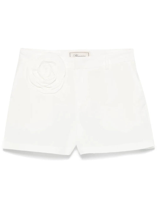Floral-Appliqué Shorts