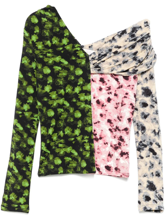 One-Shoulder Long-Sleeve Top
